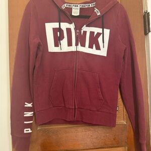 Victoria's Secret Maroon Hoodie with Logo